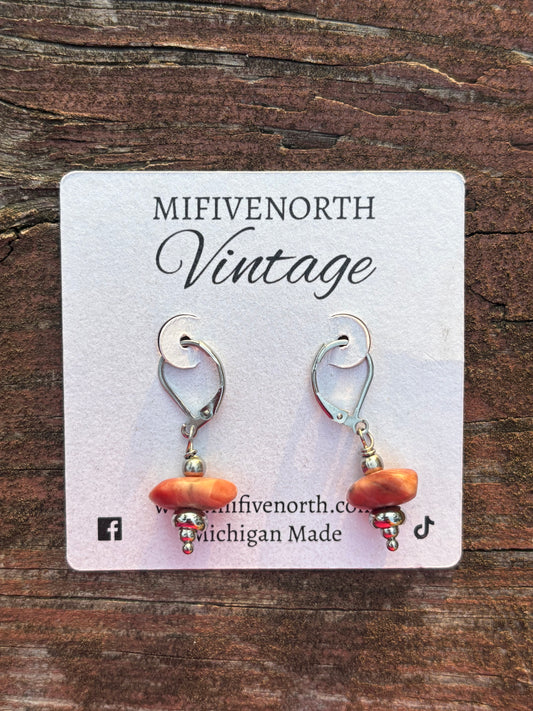Michigan Kona Dolomite Stone & Stainless Steel Earrings