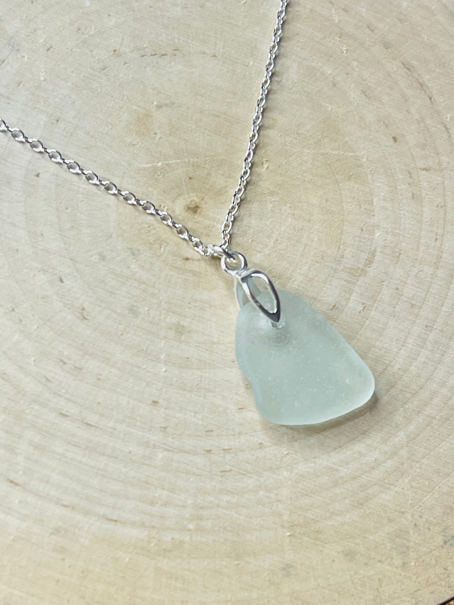 Beautiful Seafoam green Lake Michigan Beach Glass pendant