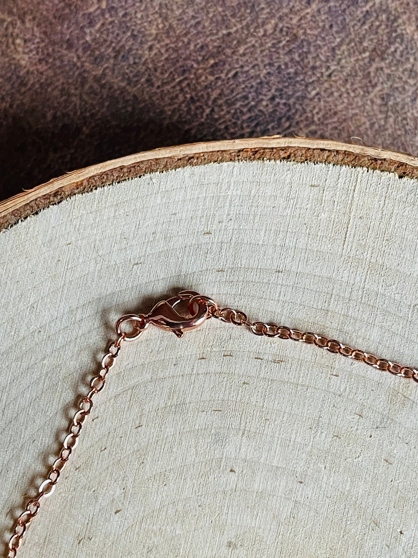 10” Rose gold plated anklet with pastel authentic Great Lakes beach glass