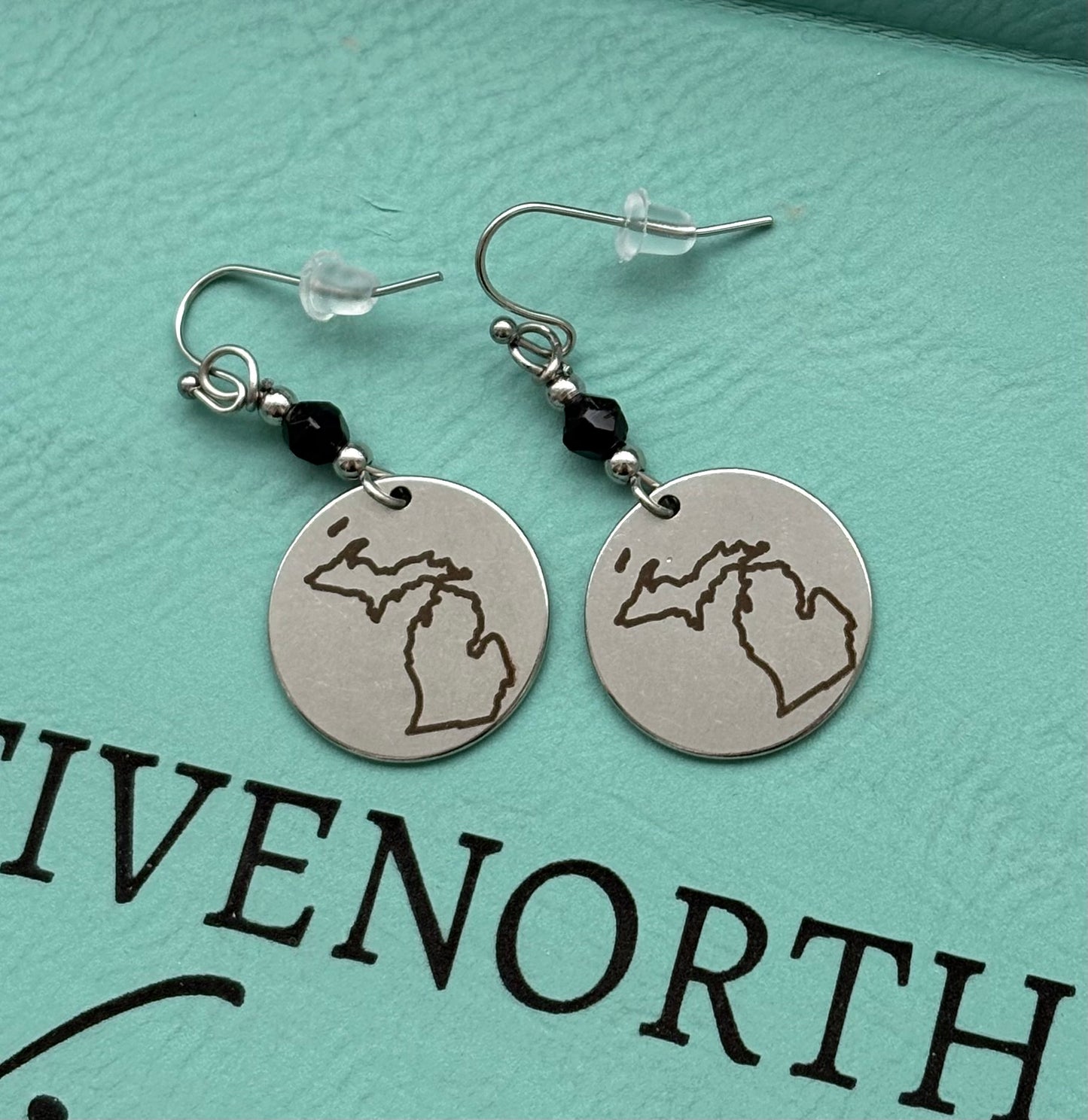 Michigan Stainless Steel Charm earrings