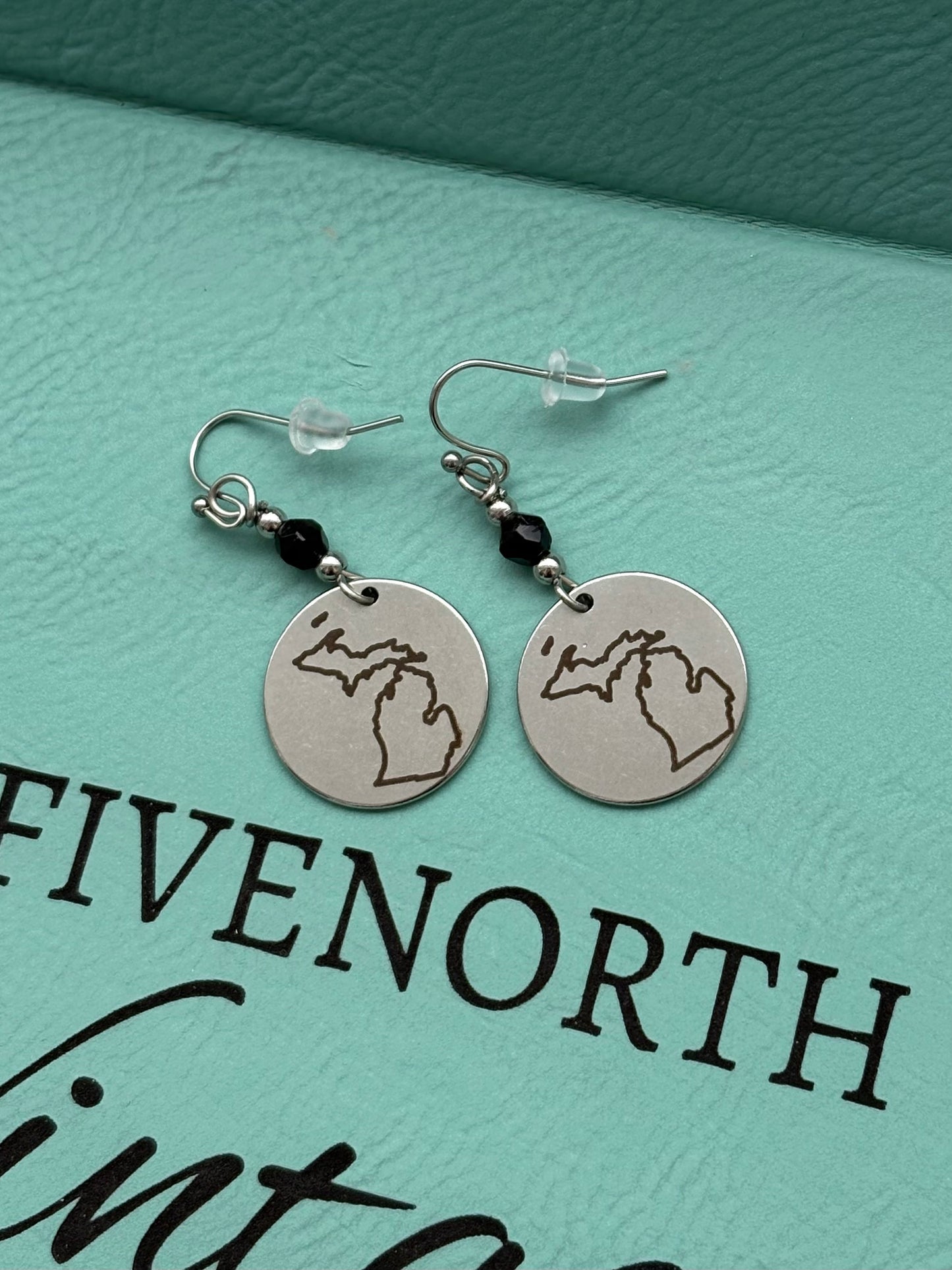 Michigan Stainless Steel Charm earrings