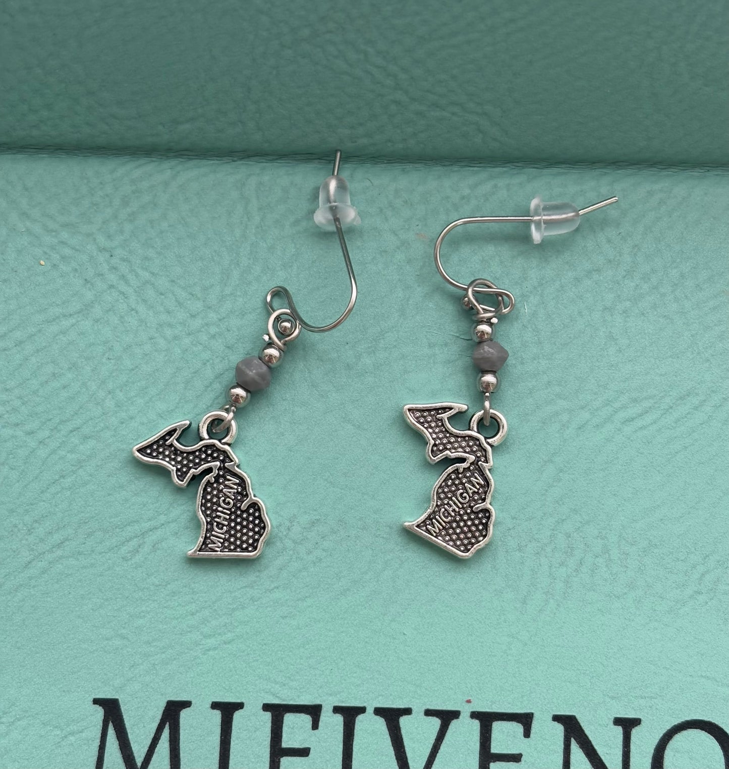 State of Michigan Charm Earrings