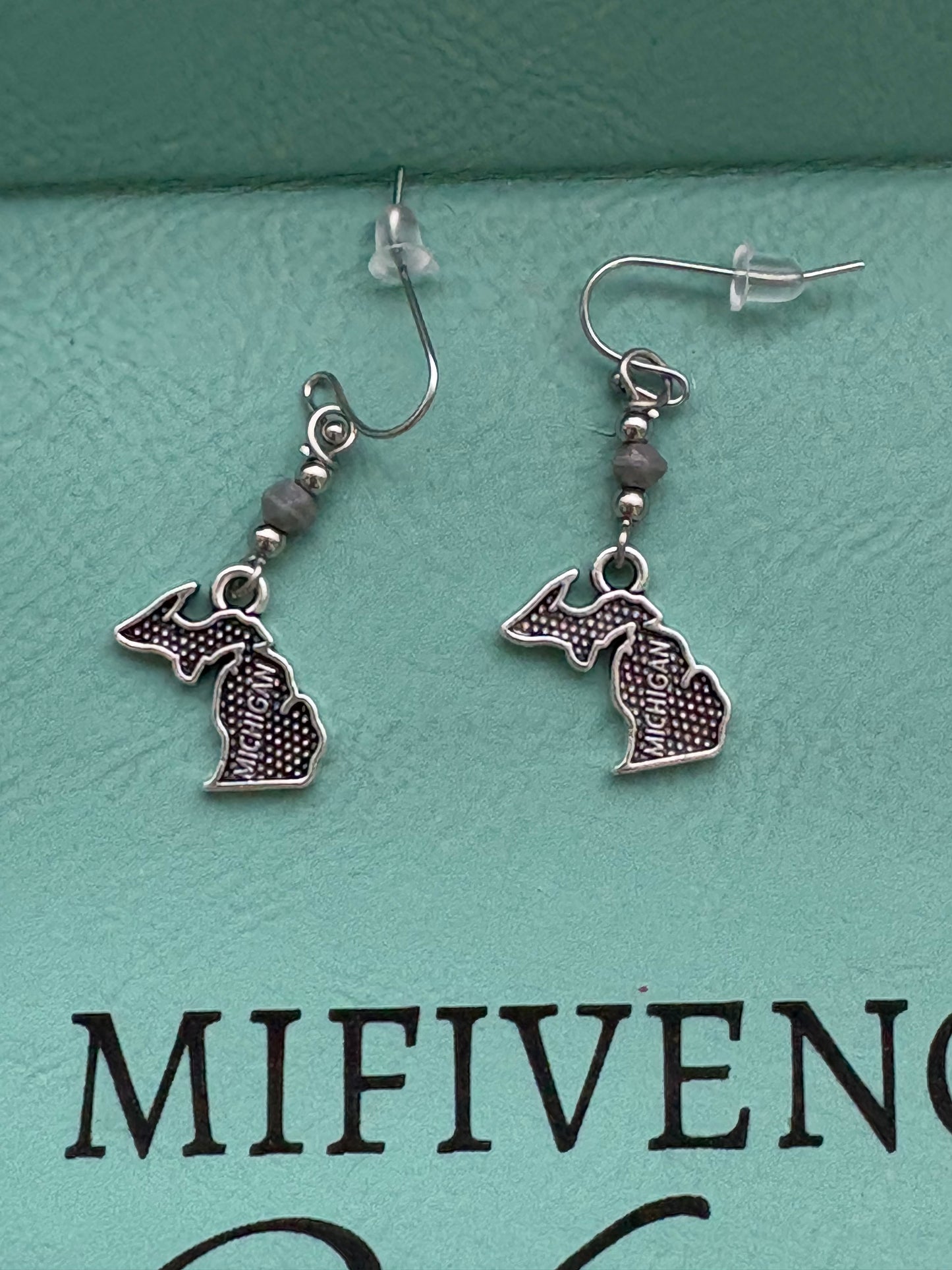 State of Michigan Charm Earrings